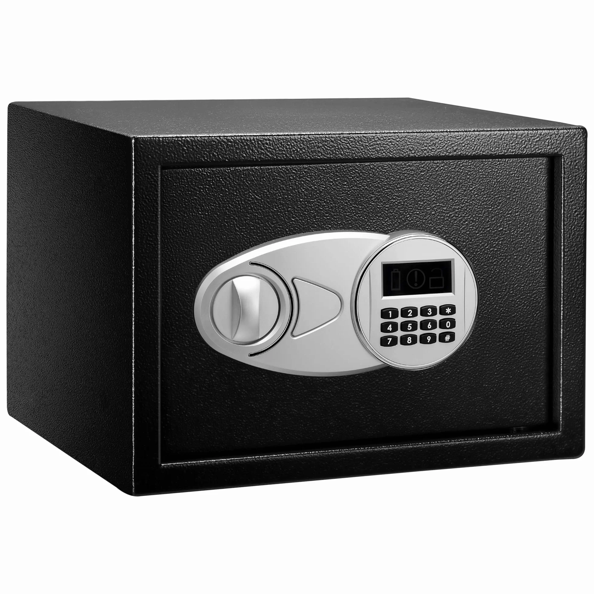 Amazon Basics Cassaforte in Serratura con tastiera digitale, 14 litri, 35 x 25 x 25 cm (larghezza x profondità x altezza), per custodire denaro, contanti, gioielli, documenti, Nero