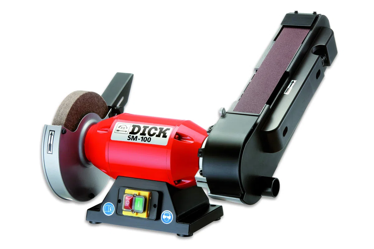 F. DICK affilatrice a nastro SM-100 (affilatrice a nastro per coltelli, taglio convesso e cuneiforme, feltro per lucidare e sbavare) 98070000
