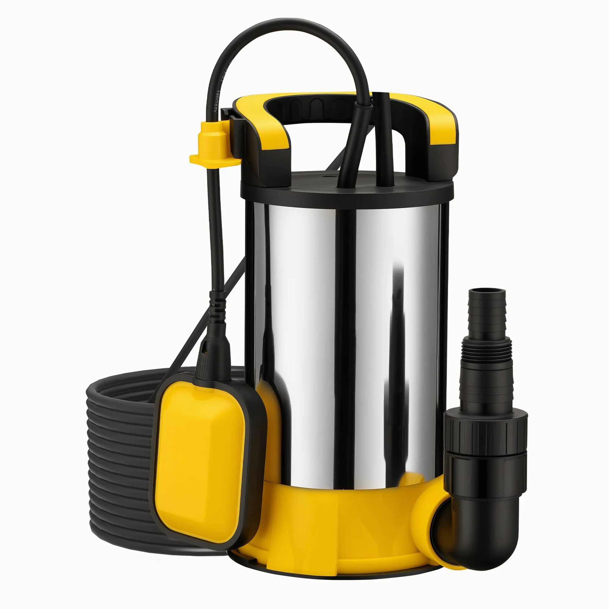 Wiltec Pompa sommersa, 850W 15000 l/h, profondità max 7 m, Elettropompa a immersione per pozzi e cisterne
