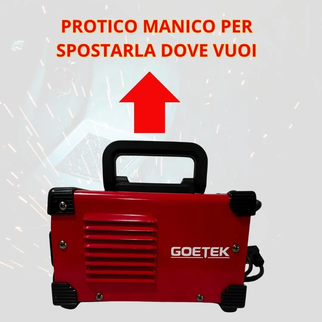 Set 3 in 1 Saldatrice inverter 400A MMA IGBT con Display LED con Cavi e Maschera + Mini Avvitatore + Mini Smerigliatrice con 3 Dischi da 3" Doppia Batteria da 48V e Caricatore