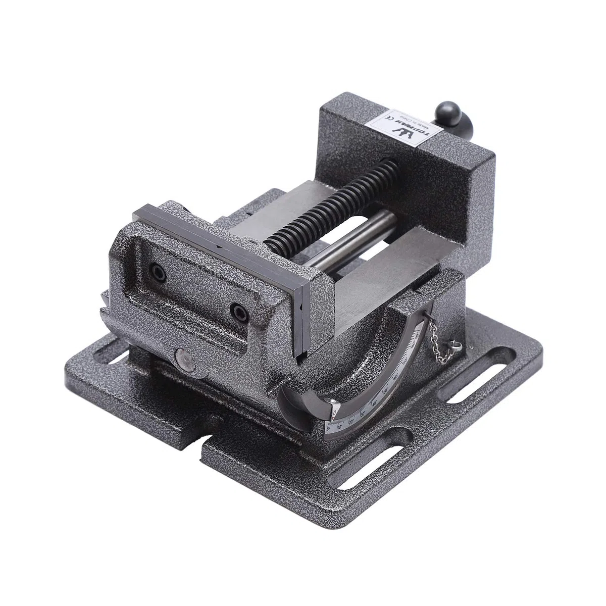 TOPWAY Morsa Inclinabile 4" 100mm, Morsa per Trapano a Colonna Professionale Fresatrice Angolo di Inclinabile Morsa per Banco da Lavoro in Acciaio