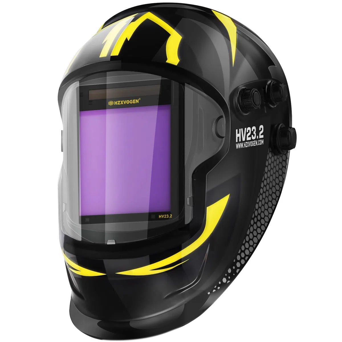 HXZVOGEN Casco per saldatura, Maschera di saldatura automatica solare a colori veri, oscuramento automatico incluso, alta qualità e buona visibilità, 4 sensori ad arco, ombra ampia 4/5-9/9-13