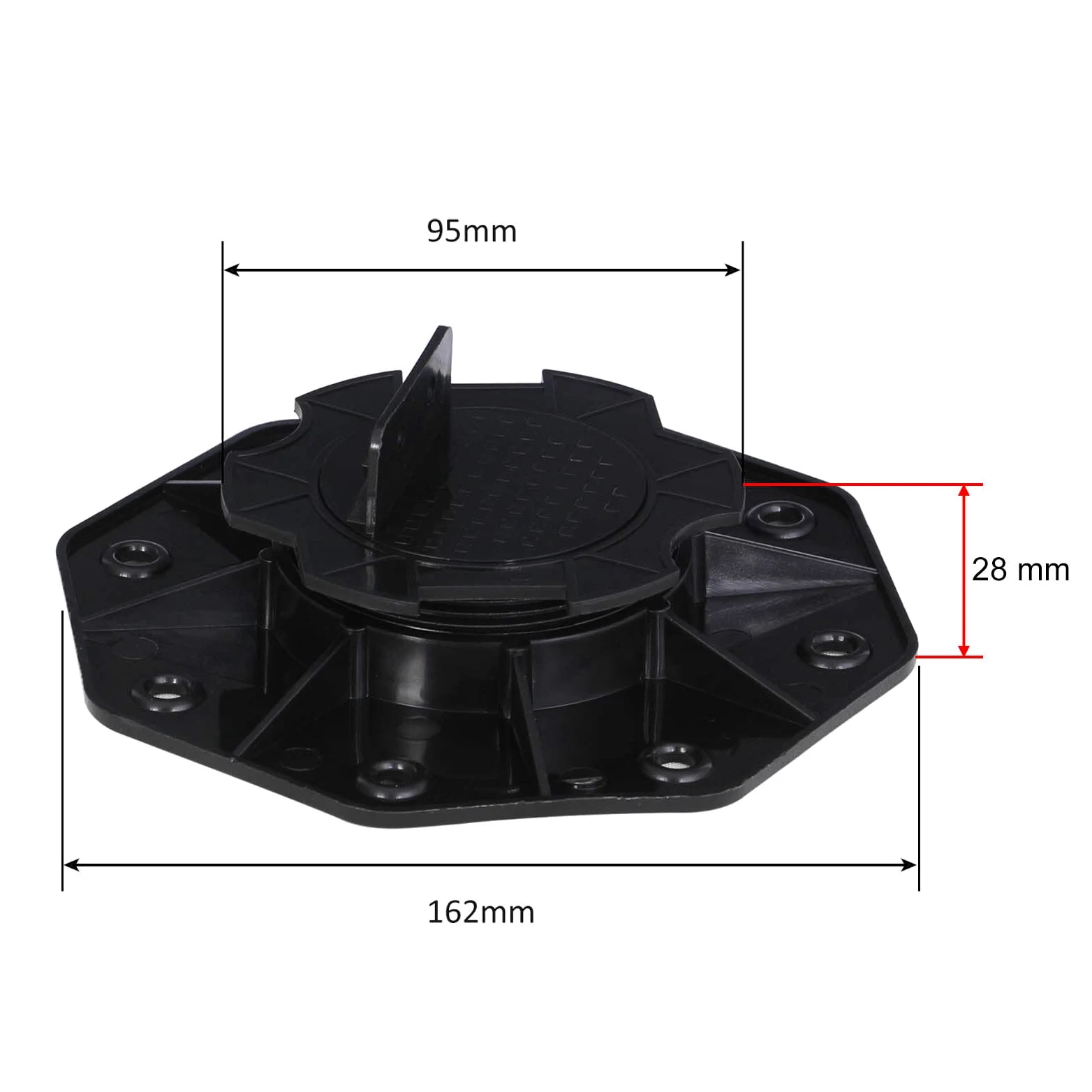 XPOtool Set 40 supporti per pavimenti galleggianti, Altezza regolabile 18-25mm Max 2700 kg, Piedini per Decking