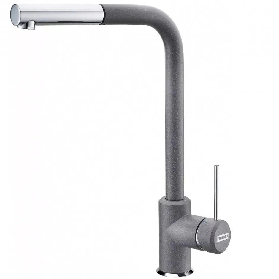FRANKE 115.0668.381, Rubinetto per lavello da cucina Sirius L Side pull-out, Cromo/grigio pietra