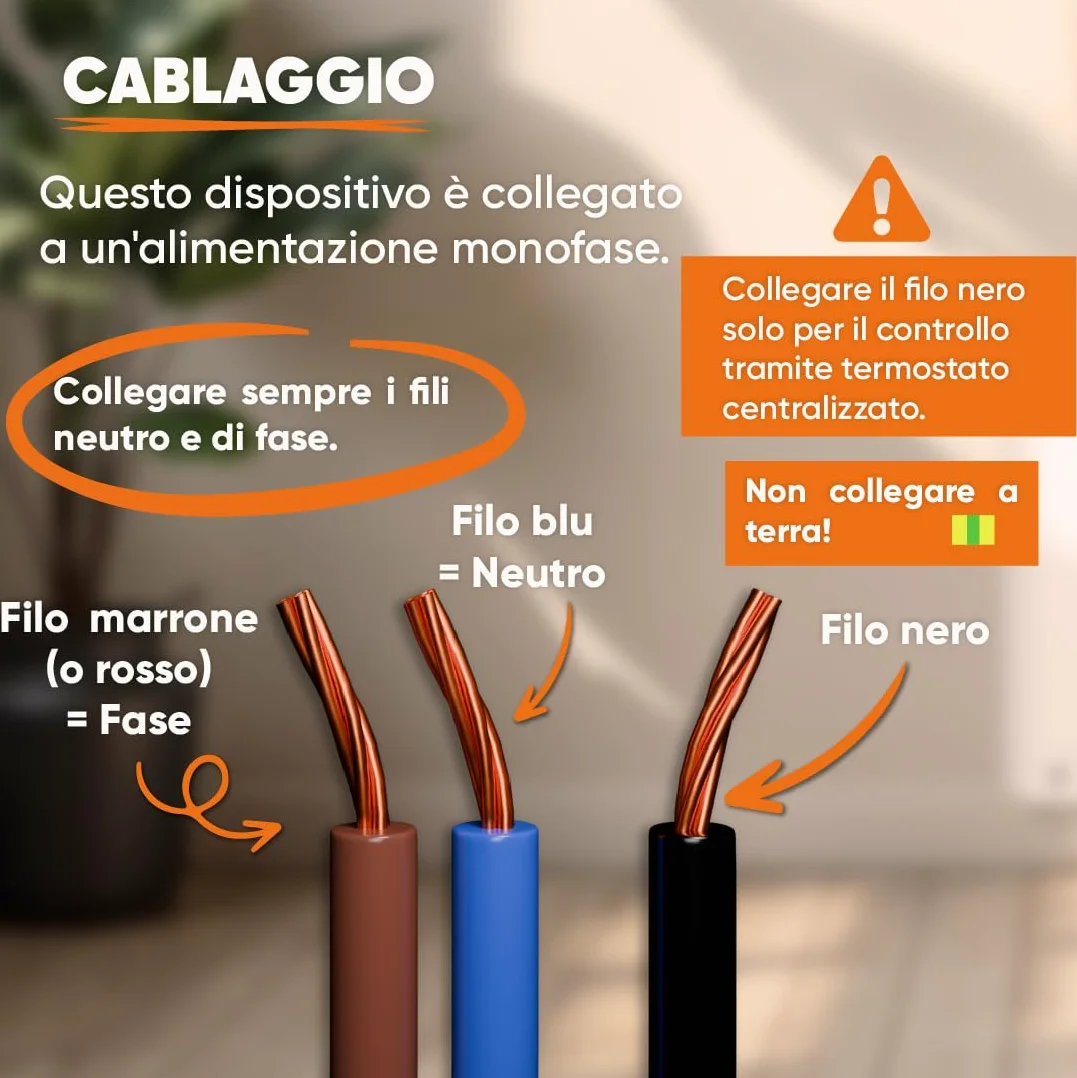 BESTHERM - Radiatore elettrico fisso a inerzia secca ceramica 1000W Bestherm ARIA orizzontale bianco