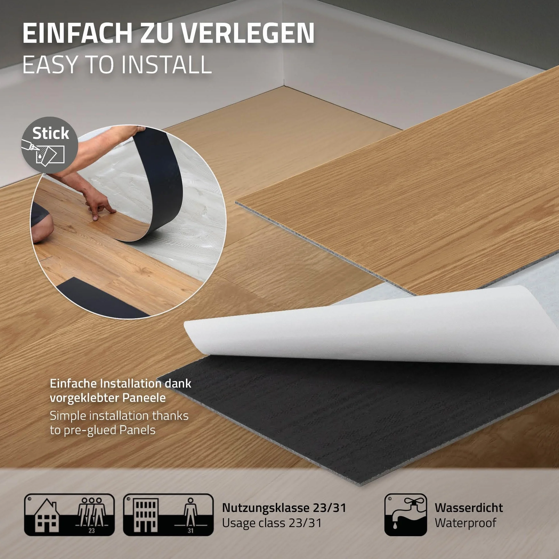 ML-Design Pavimento in PVC 91,5 x 15,3 cm Marrone Piastrelle 2 mm 4,46 m² 32 Listoni Pavimento in Vinile Aspetto Legno di Rovere Sundance Impermeabile Mattonelle Autoadesive Pavimenti Antiscivolo