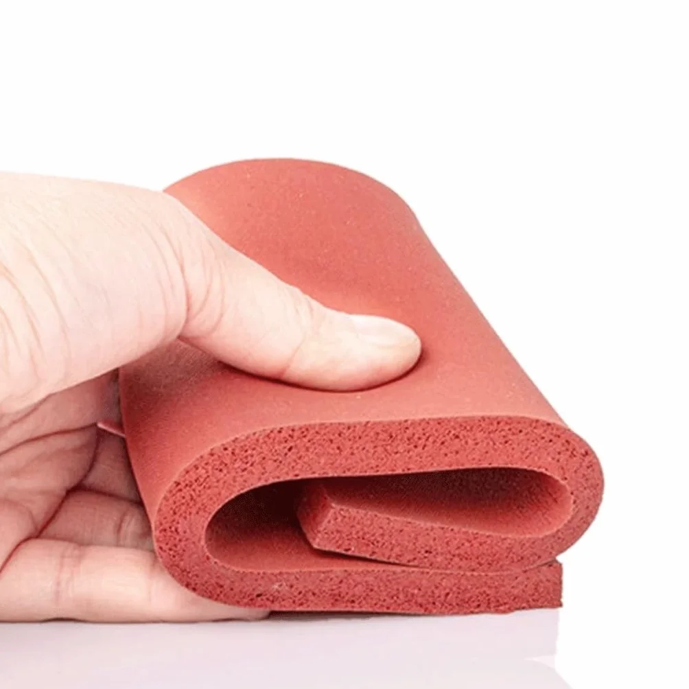 Foglio in schiuma di silicone resistente alle alte temperature, ideale per progetti di miglioramento della casa, striscia di tenuta in schiuma inclusa, dimensioni 200 x 250 x 10 mm, durevole e