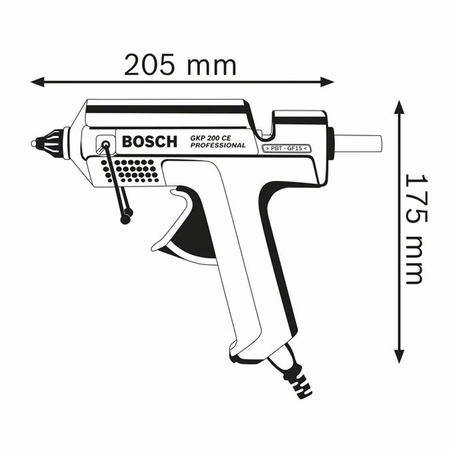 Bosch 0601950703 Pistola A Colla Professionale Gkp 200 Ce