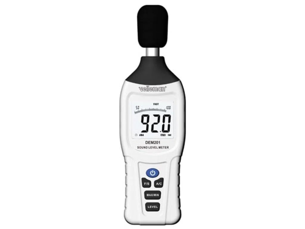 Velleman Fonometro, 30 db-130 db, Display LCD, spegnimento automatico, per misurazioni indicative