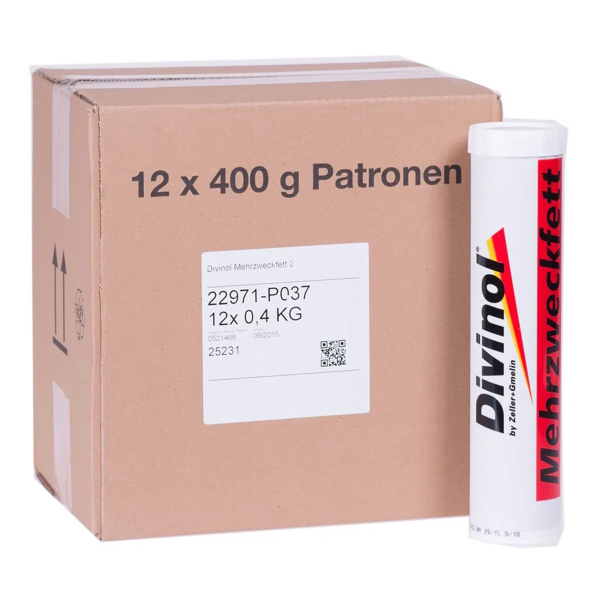 NLGI 2 22971 - 12 x cartucce di grasso lubrificante al litio, multiuso, ciascuna da 400 ml