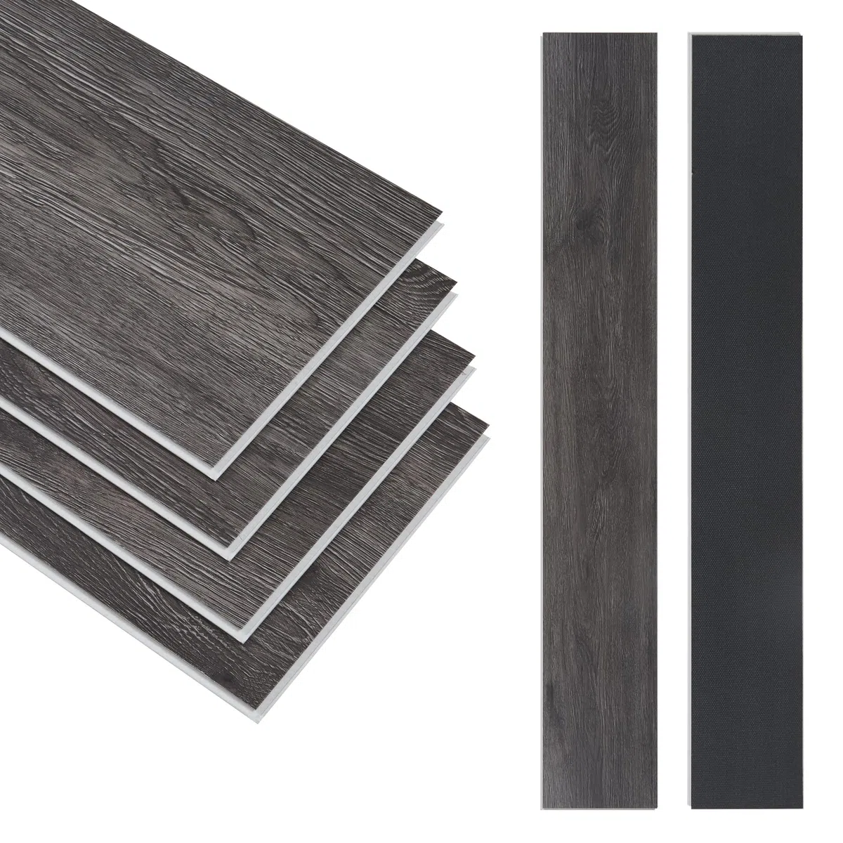 NEU.HOLZ Set 10 Listoni di Pavimento SPC a Incastro Click Effetto Legno Tavole da 122x18 cm con Copertura cca.2,2 m² Pavimentazione per Interni Casa Ufficio - Rovere Scuro