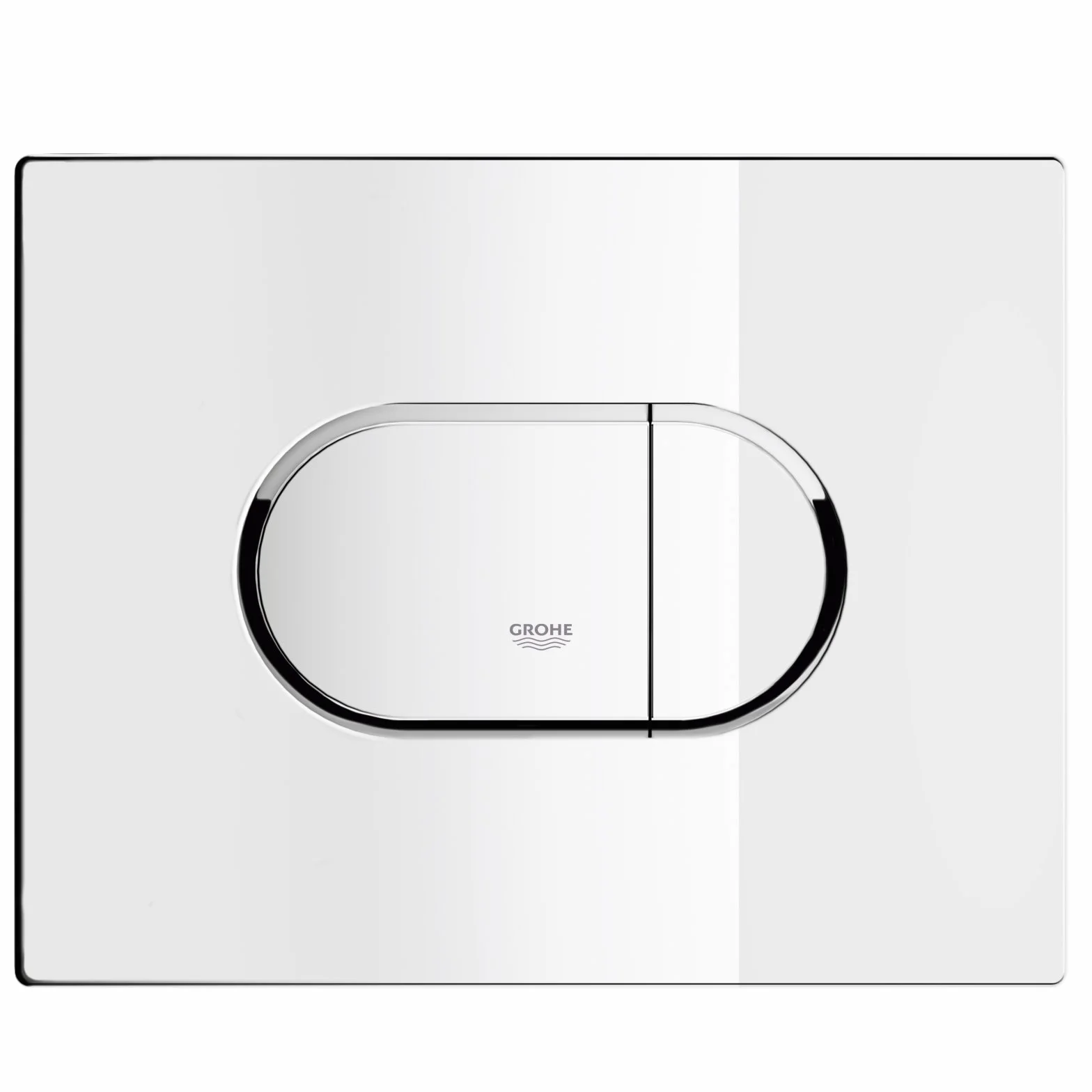 GROHE Arena Cosmopolitan Placca di comando WC per cassette di scarico a scomparsa, facile da installare, Doppio Scarico, Cromo 38858000