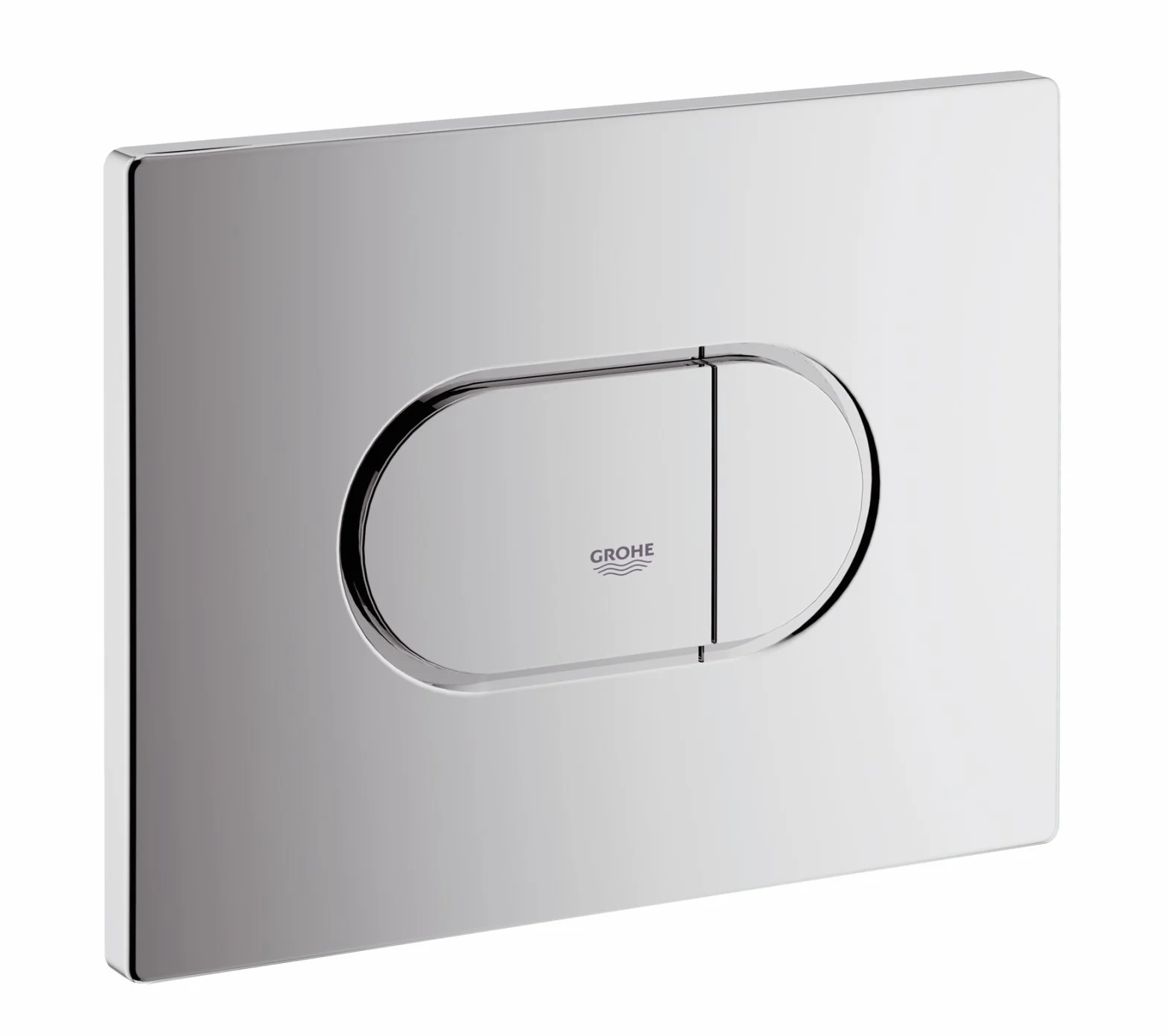GROHE Arena Cosmopolitan Placca di comando WC per cassette di scarico a scomparsa, facile da installare, Doppio Scarico, Cromo 38858000