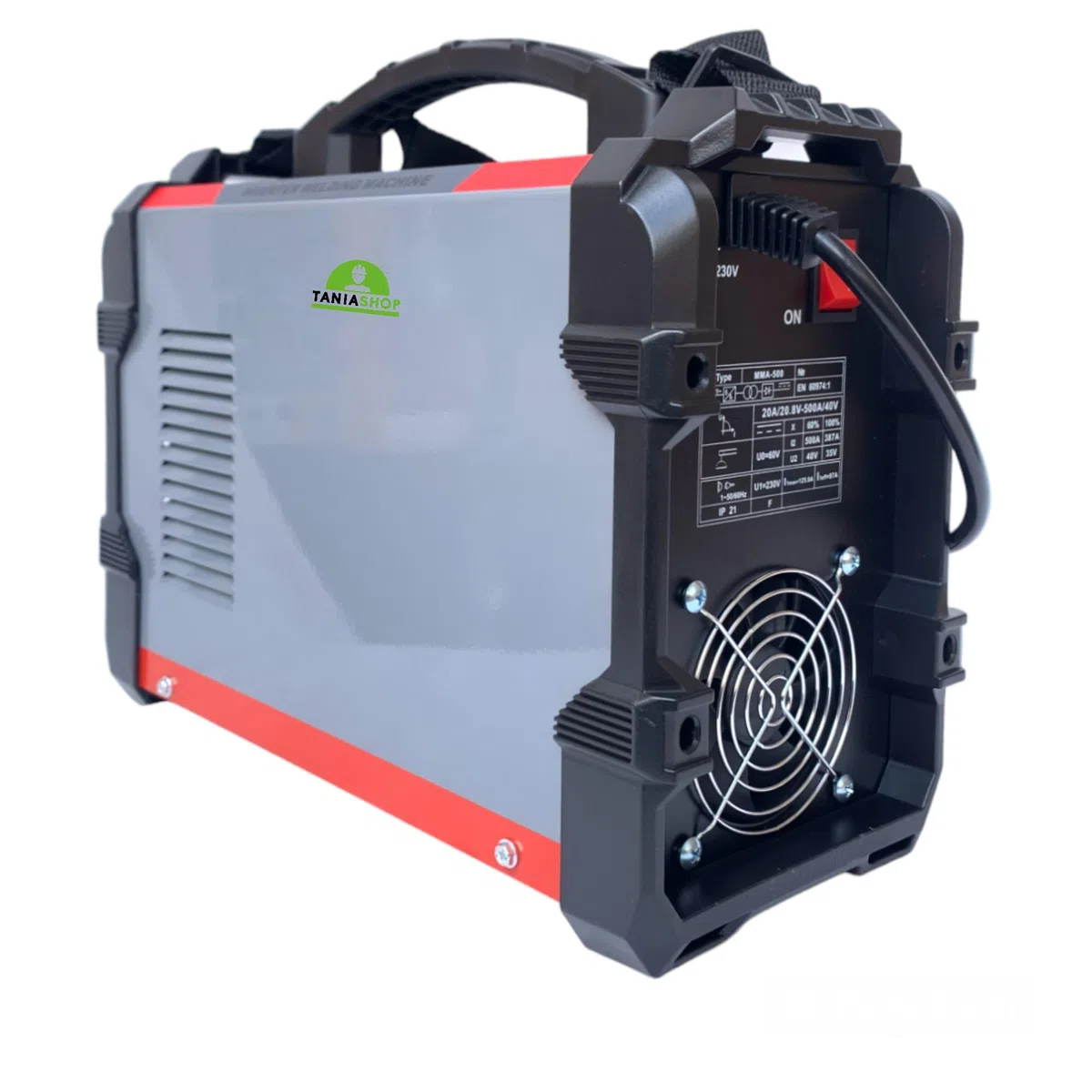 Saldatrice inverter ad Elettrodo 500 Ampere Con Ventilazione Saldatura ad Arco Display LCD Digitale Saldatrice Elettrica Portatile con Cavi e Maschera per Fabbro
