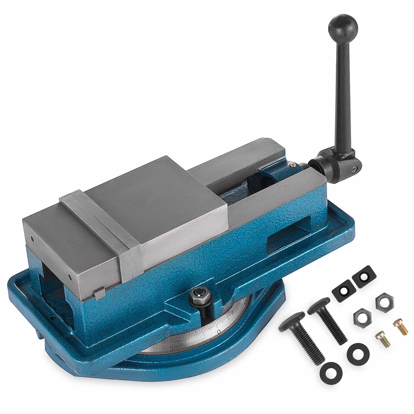 VEVOR Morsa Precisione Morsa per Fresatura Fresatrice di Serraggio con Base Girevole a 360 Gradi, Apertura 100mm Forza di Serraggio max. 19 kn