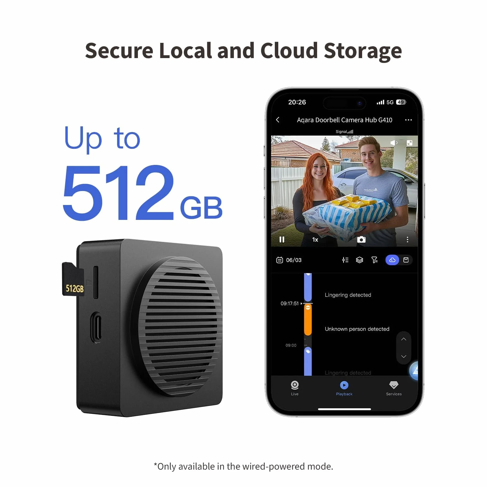 Aqara 2K Video Campanello G410 con Suoneria, HomeKit Secure Video, Hub Matter Integrato, Wireless/Cablato, Compatibile con Apple Home, Alexa, Google, Home Assistant, Wi-Fi 2.4 G/5GHz, Nero