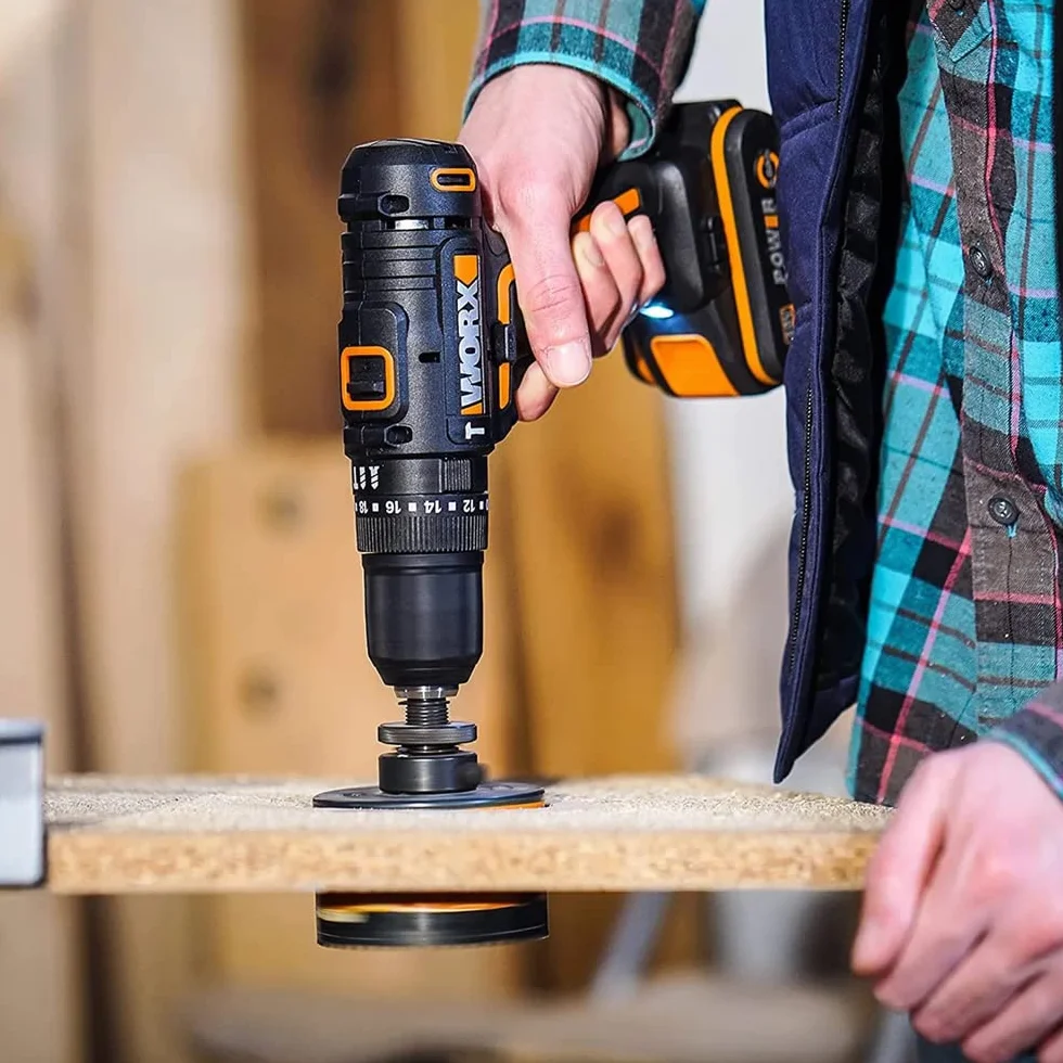 WORX WX370.9 - Trapano avvitatore a percussione a batteria 20 V, 50 Nm, 2 marce e luce LED