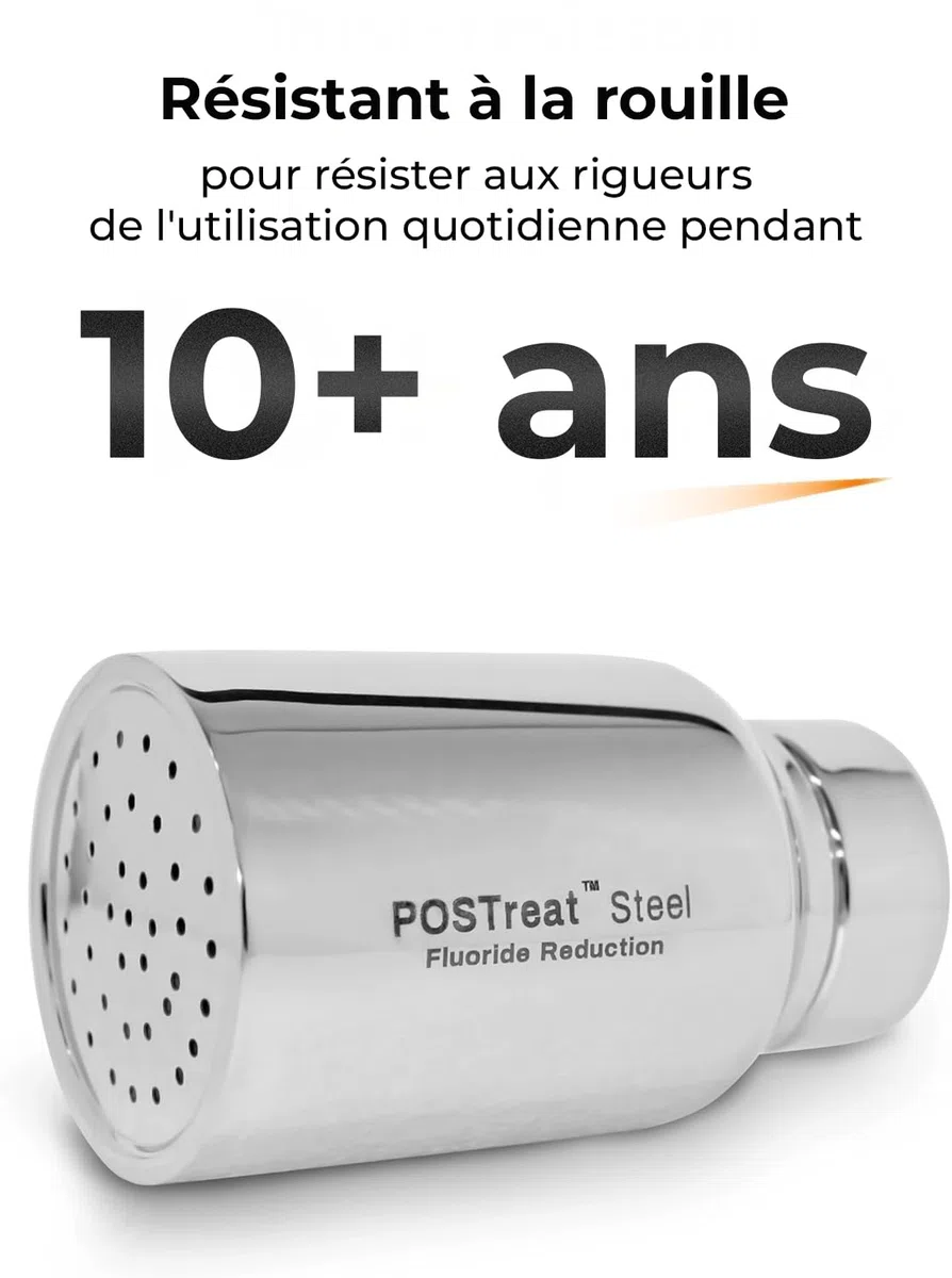 PHOENIX GRAVITY Postreat - Set di 2 elementi di riduzione del fluoruro in acciaio inox AISI 304 PF-4, rimuove > 95% di fluoruro, compatibile con Phoenix Smart Carbon (nero) elementi filtranti