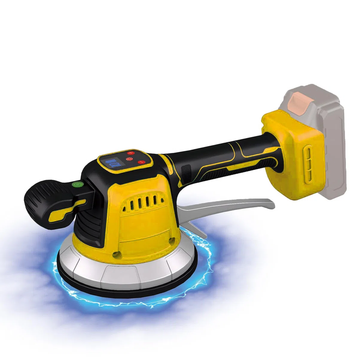 Strumento vibrante senza fili per piastrelle, compatibile con batteria Dewalt da 20 V, macchina per piastrelle con 10 ingranaggi regolabili, assorbimento 850 kg, motore 23000 giri/min, ventosa da 14,5