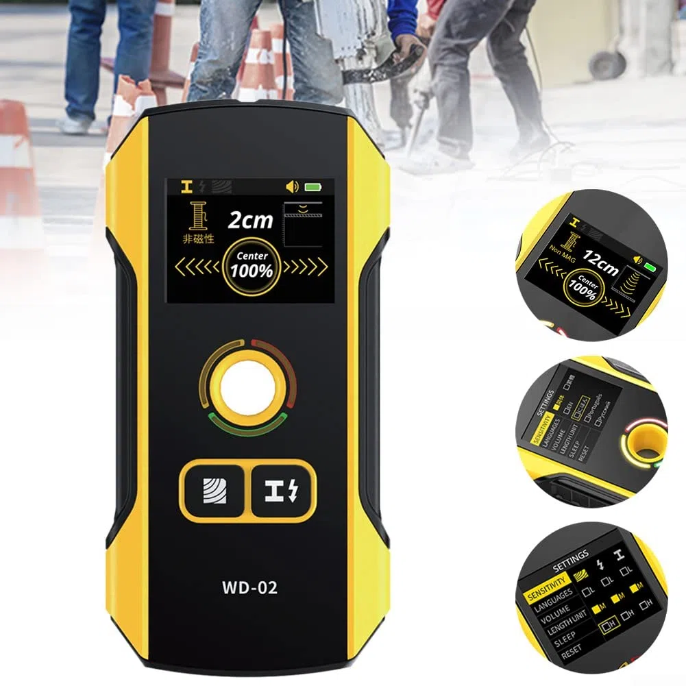 WD-02 Scanner a parete per metal detector per cavi AC alimentati e chiodi in legno