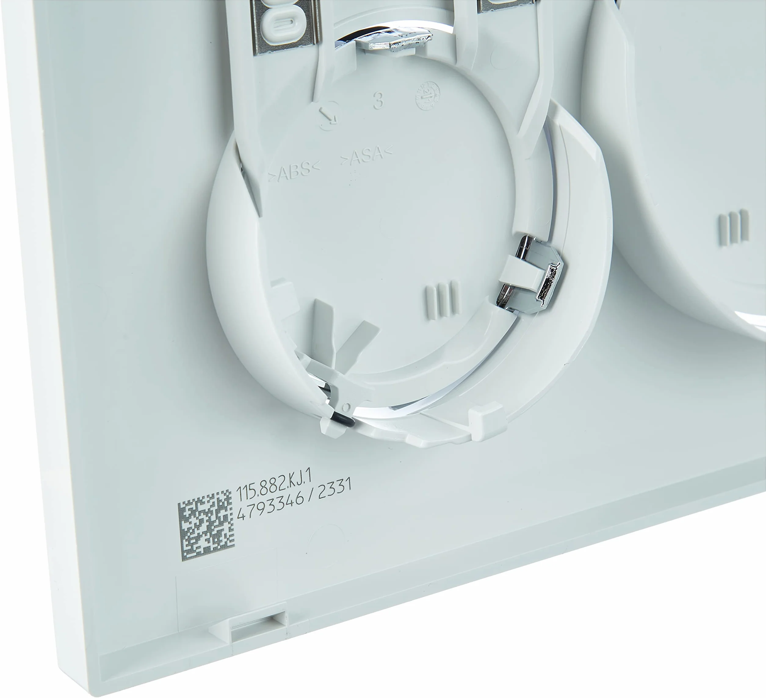 Geberit Sigma20 - Geberit Placca di Comando, per Risciacquo a Due Quantità, Bianco/Cromo Lucido, 24.6 x 16.4 x 1.5 cm