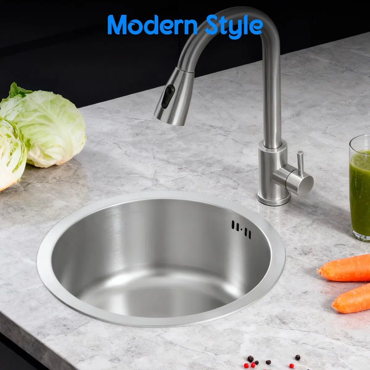 Lavello da Cucina 30 x 16,5cm, Lavello Incasso Vassoio per Lavello Rotondo in Acciaio Inossidabile con Raccordo per Tubo di Scarico, Lavabo Cucina Incasso, Lavabo da Cucina per Cucina Bagno Camper