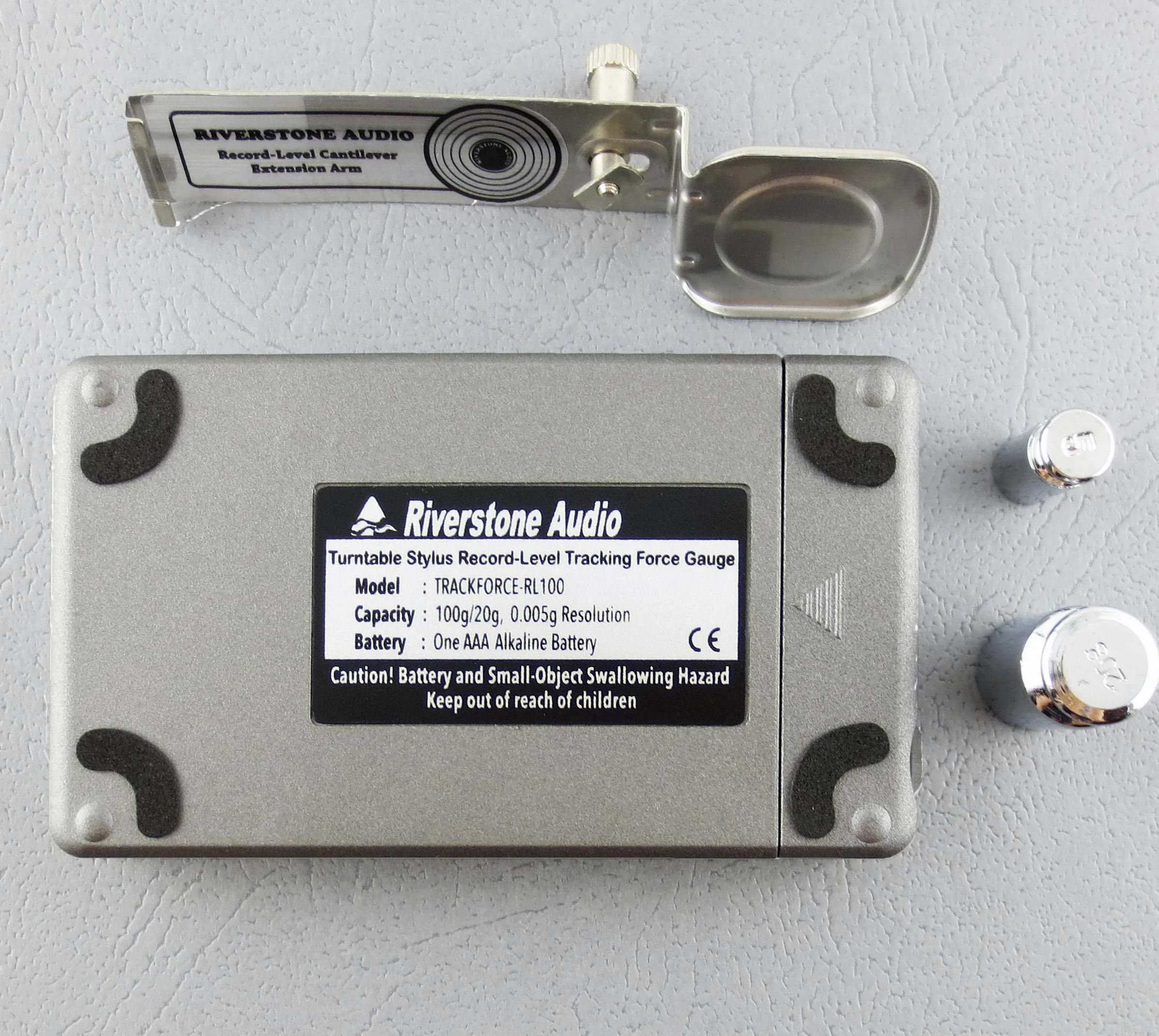 Livella di precisione per giradischi digitale, calibro della bilancia della forza per braccio Phono Cartridge VTF, risoluzione 0,005 g (argento)