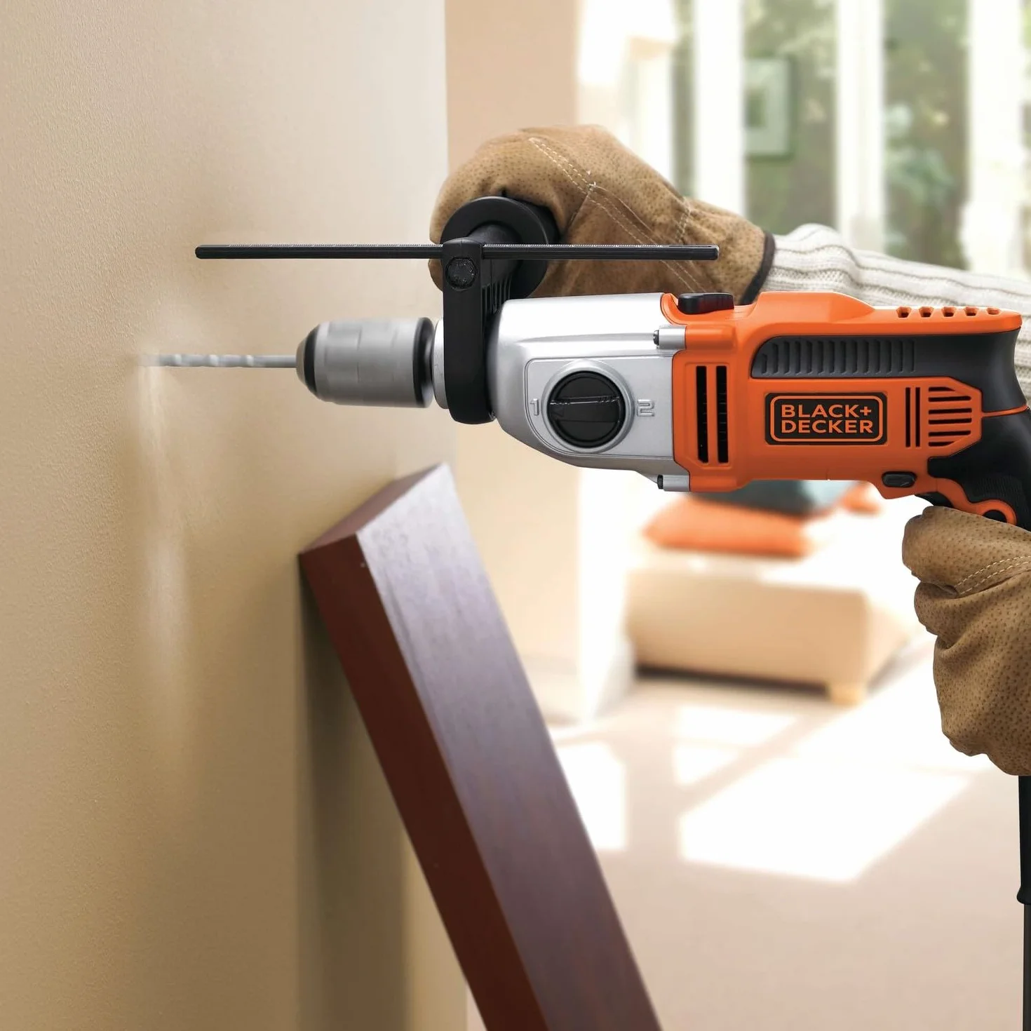 BLACK+DECKER, Trapano a percussione 1100W a 2 velocità meccaniche in valigetta. KR1102K