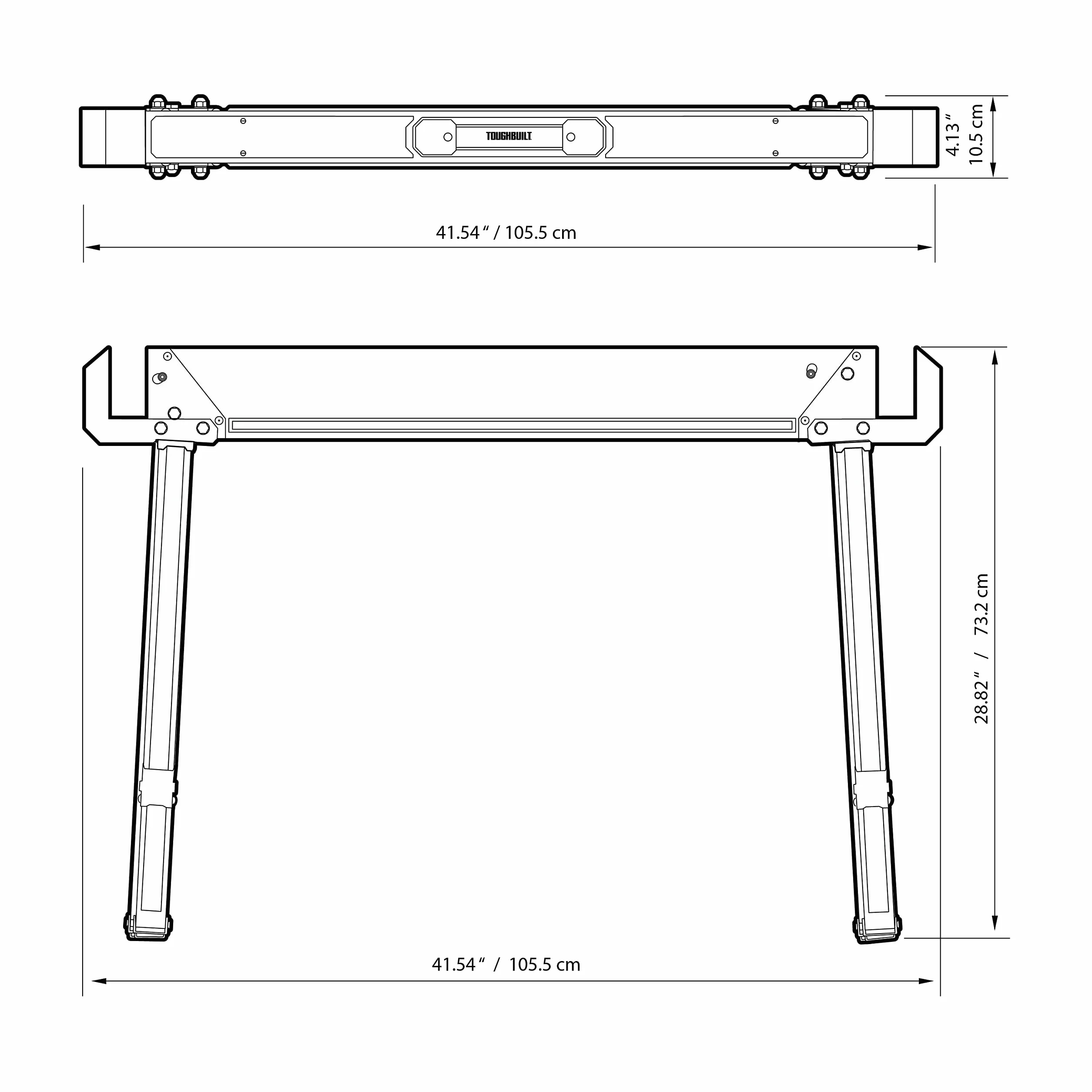 ToughBuilt TB-C550-2 Sawhorse, Nero