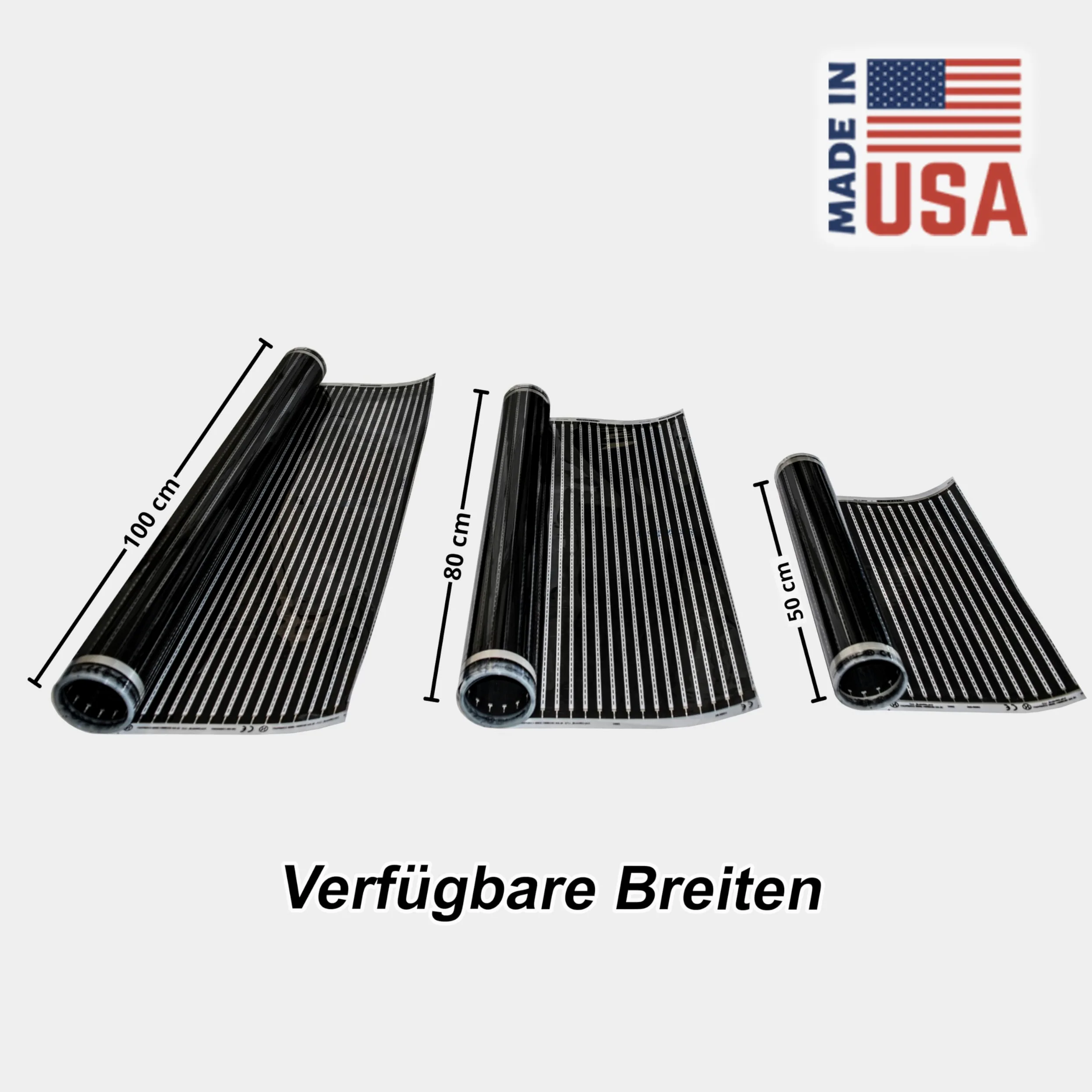 infrarossi Pellicola Riscaldante elettrico riscaldamento a pavimento 100 cm 220 W/m² - 6,0 m² - Iscaldamento efficiente ed economico per nuove costruzioni o ristrutturazioni