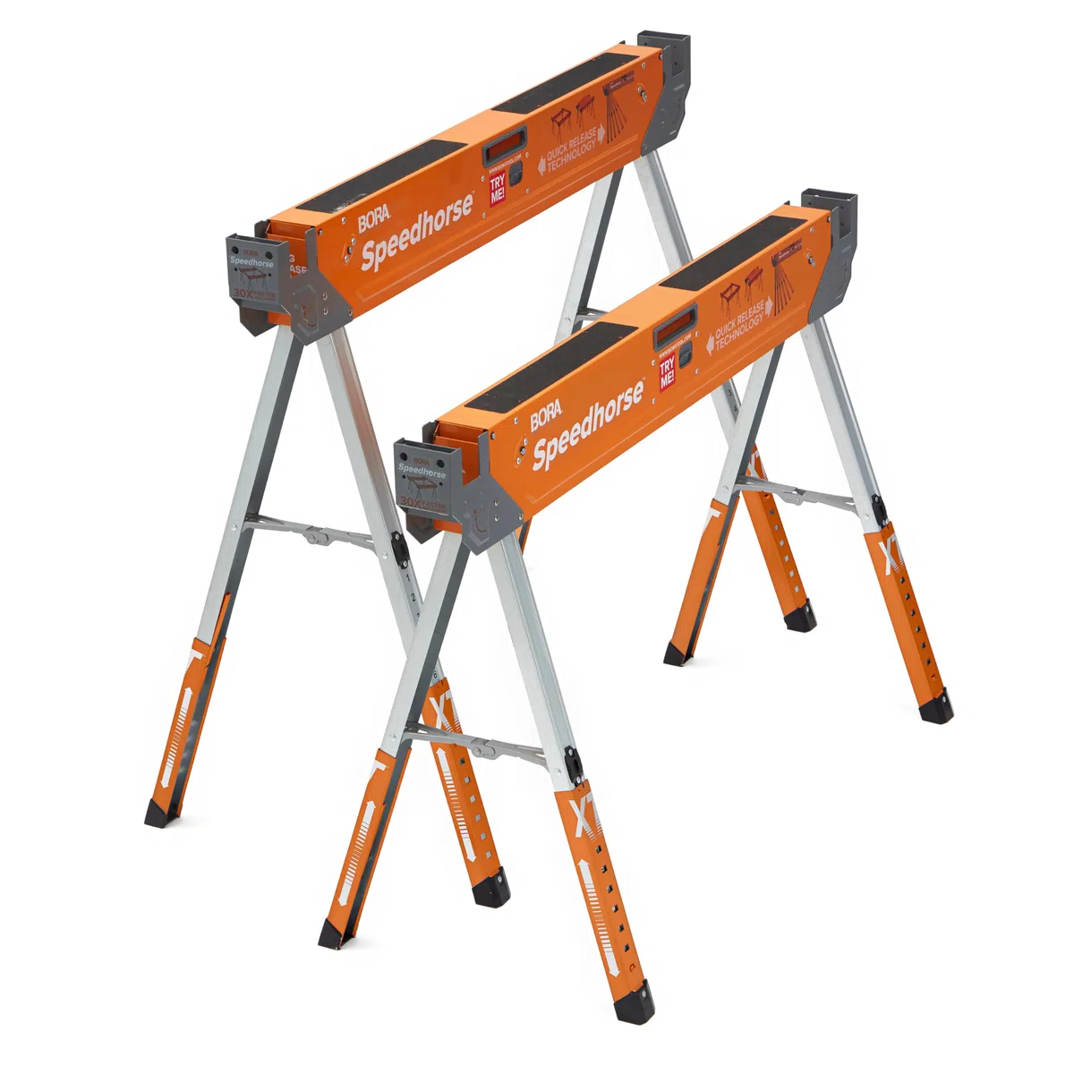 BORA Cavalletti da Lavoro Pieghevoli Speedhorse XT – 816 kg, Setup 1,6 sec, Altezza 76–91 cm, Coppia PM-4550T