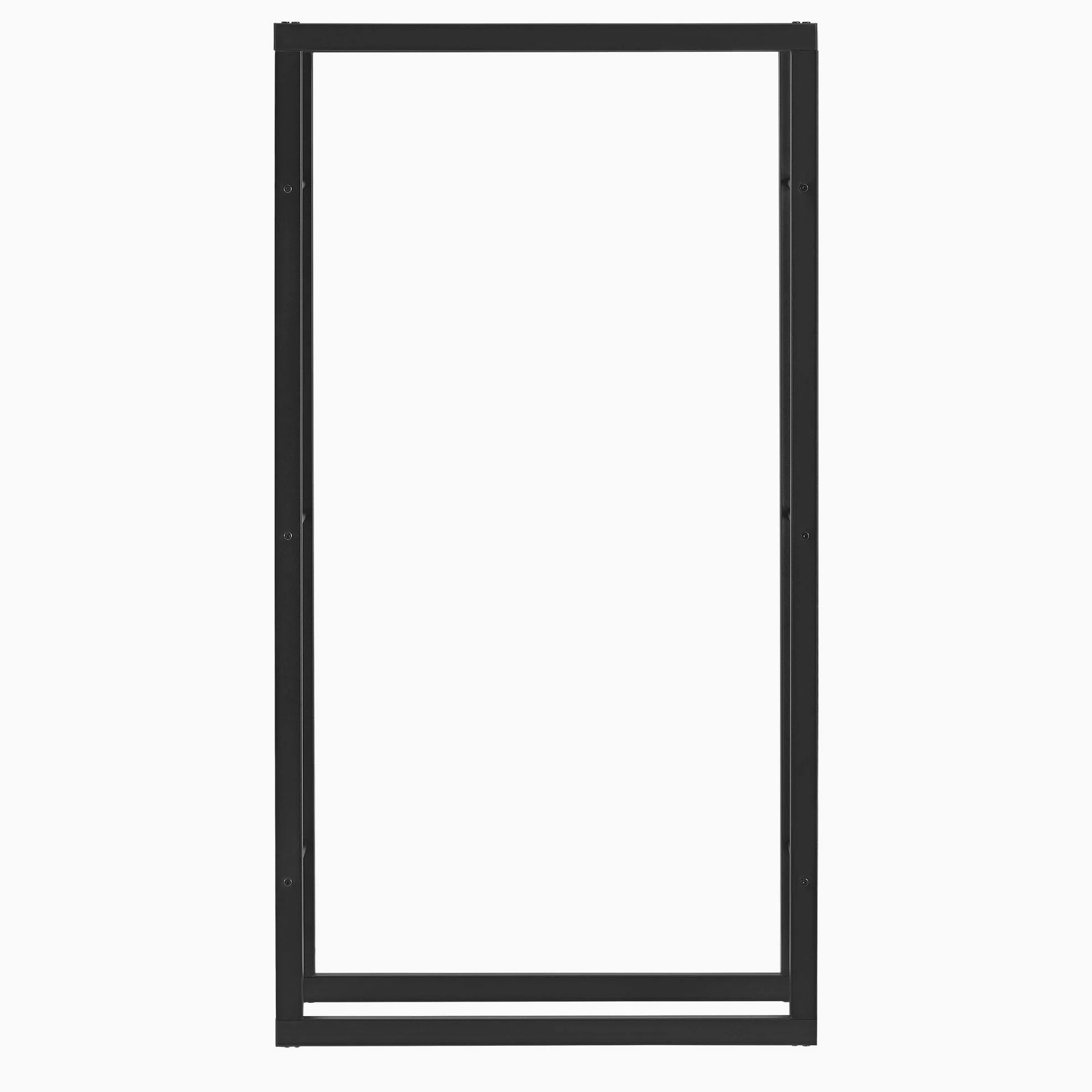 [en.casa] Legnaia 80 x 150 x 25 cm Portalegna, Telaio per accatastare Legna Acciaio Nero