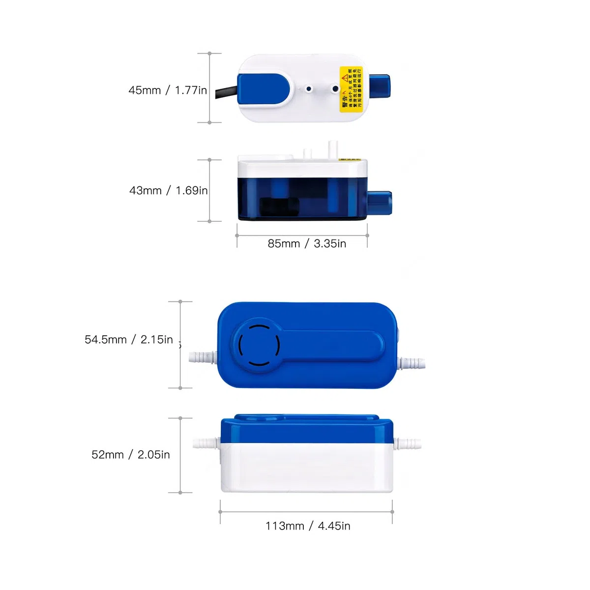 Pompa per Condensa QS 40B Pompa per Acqua Automatica Split Pompa di Drenaggio HAVC per Aria Condizionata e Deumidificatore