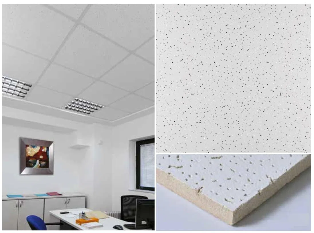Pannelli controsoffitto 600 x 600 x 12 mm - 14 pezzi - in Fibra Minerale - Confezione da 5.04 mq - REI 120 - Finitura fessurata - IN APPOGGIO