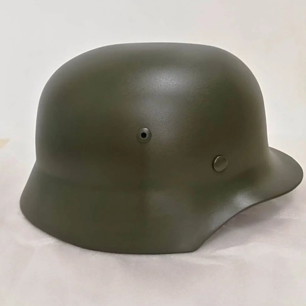 WW2 Casco tedesco M35 in acciaio WWII Casco protettivo in acciaio ad alta resistenza Guerra Mondiale 2 caschi con fodera in pelle