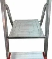AERREGI Scala Scaletto 6 Gradini per uso professionale in Alluminio Portata 150 Kg Certificazione EN 131 Con Vano Portaoggetti
