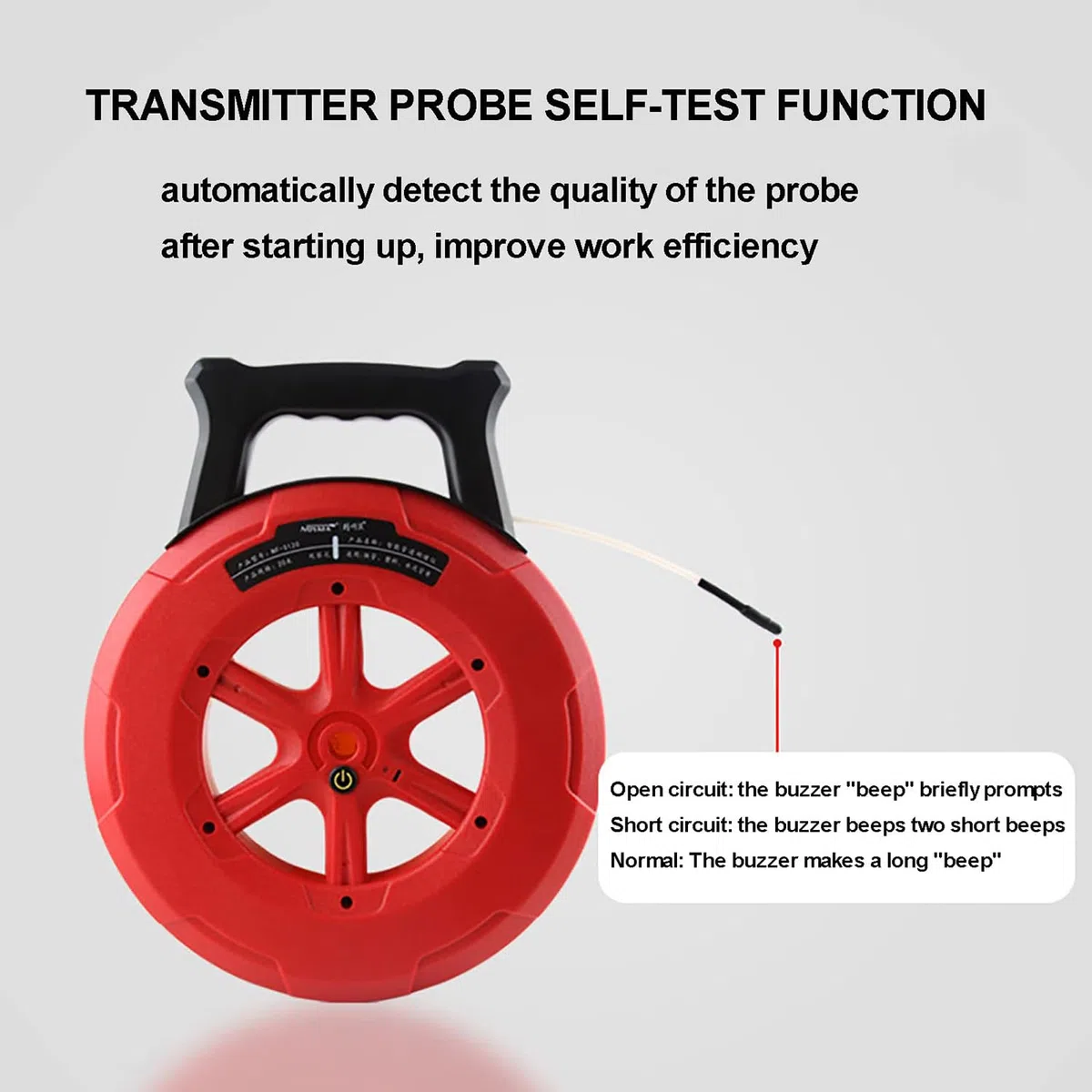 Rilevatore di intasamento dei tubi-Sensore - Scanner da parete per tubi dell'acqua 20m/30m/40m Rivelatore magnetico per tubi in metallo PVC Strumento per l'intasamento dei tubi dell'acqua,30M-220V