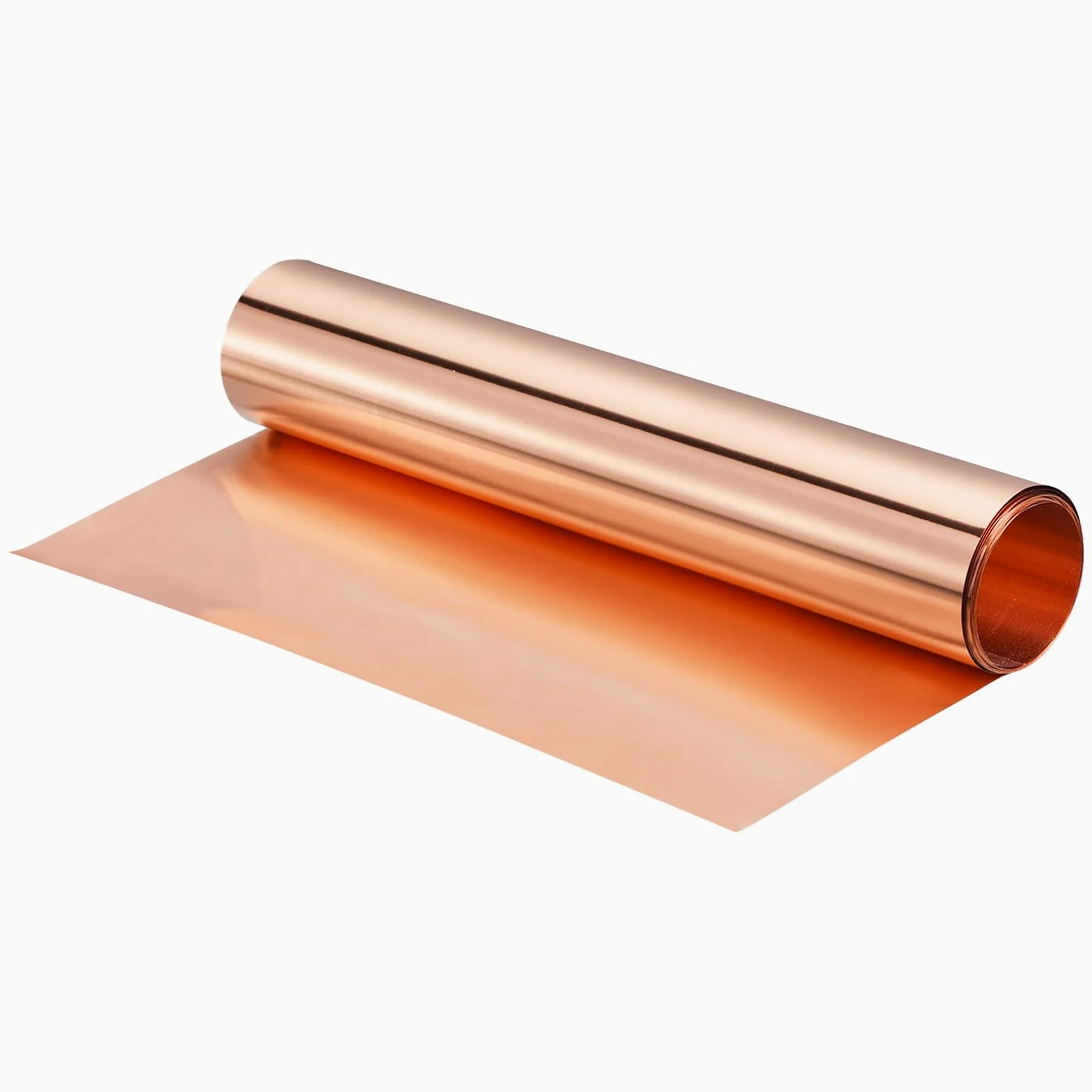QUARKZMAN Rame Foglio Rotolo 3500mm x 300mm x 0,06mm 99,9% Puro Rame Striscia Rame Scossalina Metallo Lamina Piastra per Elettricità Progetti Fai-Da-Te (Dimensioni Multiple)