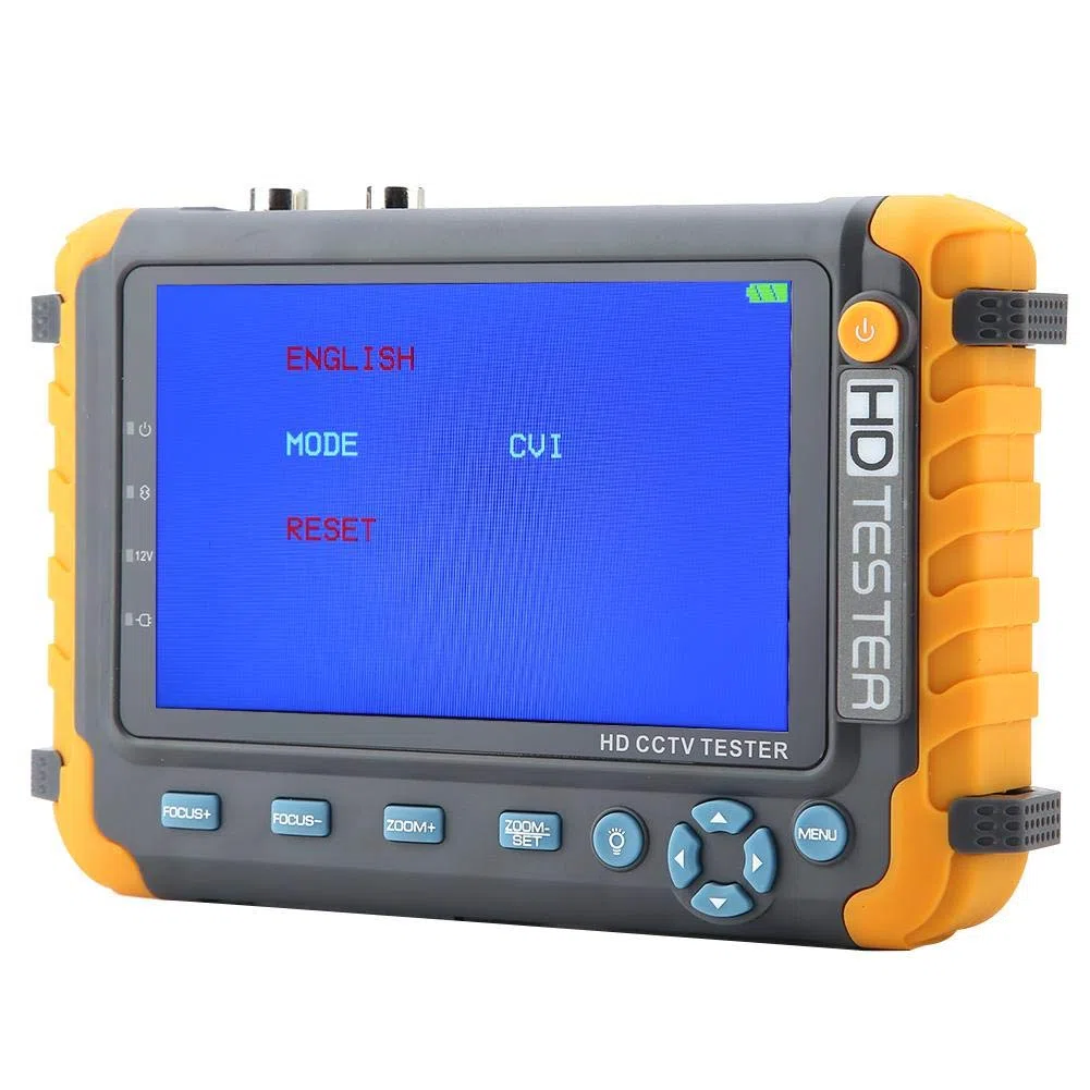 Tester CCTV 4 in 1, AC 220V ad Alta Risoluzione 5 MP 5Pollici TVI/AHD/CVI/CVBS Sicurezza CCTV Tester Telecamera Analogica Lampada LED Monitor Video Coassiale HD Con Ingresso VGA/HDMI/Controller PTZ