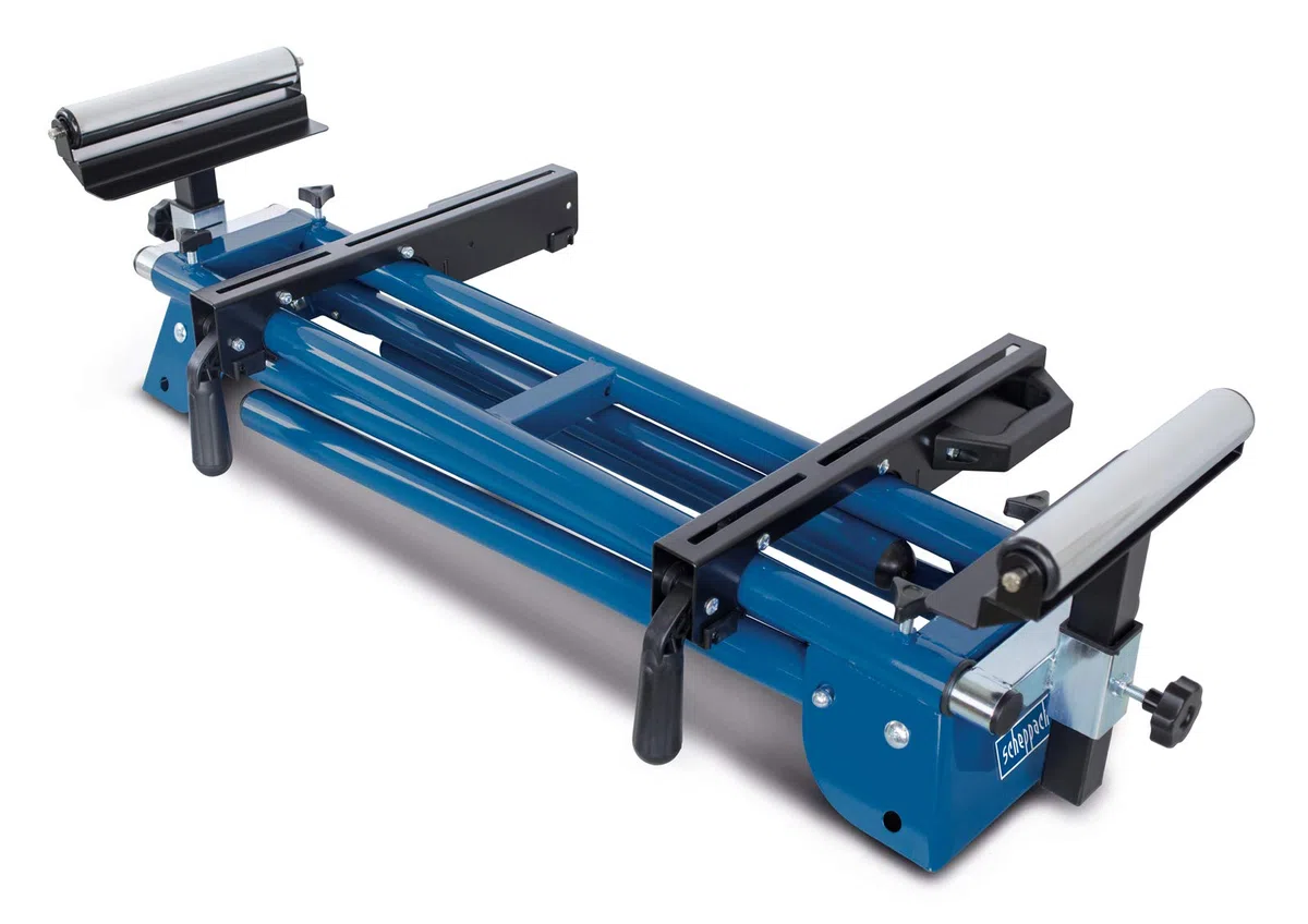 Tavolo di lavoro Scheppach UMF1600 | Banco macchina compatibile con il 95% di tutte le troncatrici sul mercato | Altezza 740mm | Estensione laterale 1– 1,65m | Capacità di carico max. 200kg