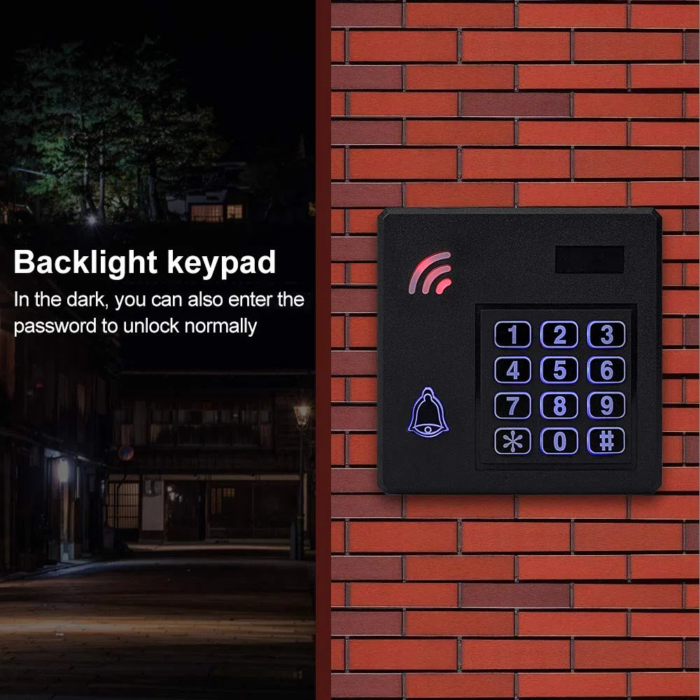 HFeng Tastiera di controllo accessi RFID impermeabile IP68 Wiegand 26 Sistema di controllo accessi per porte esterno 125KHz con tag portachiavi EM4100 da 10 pezzi