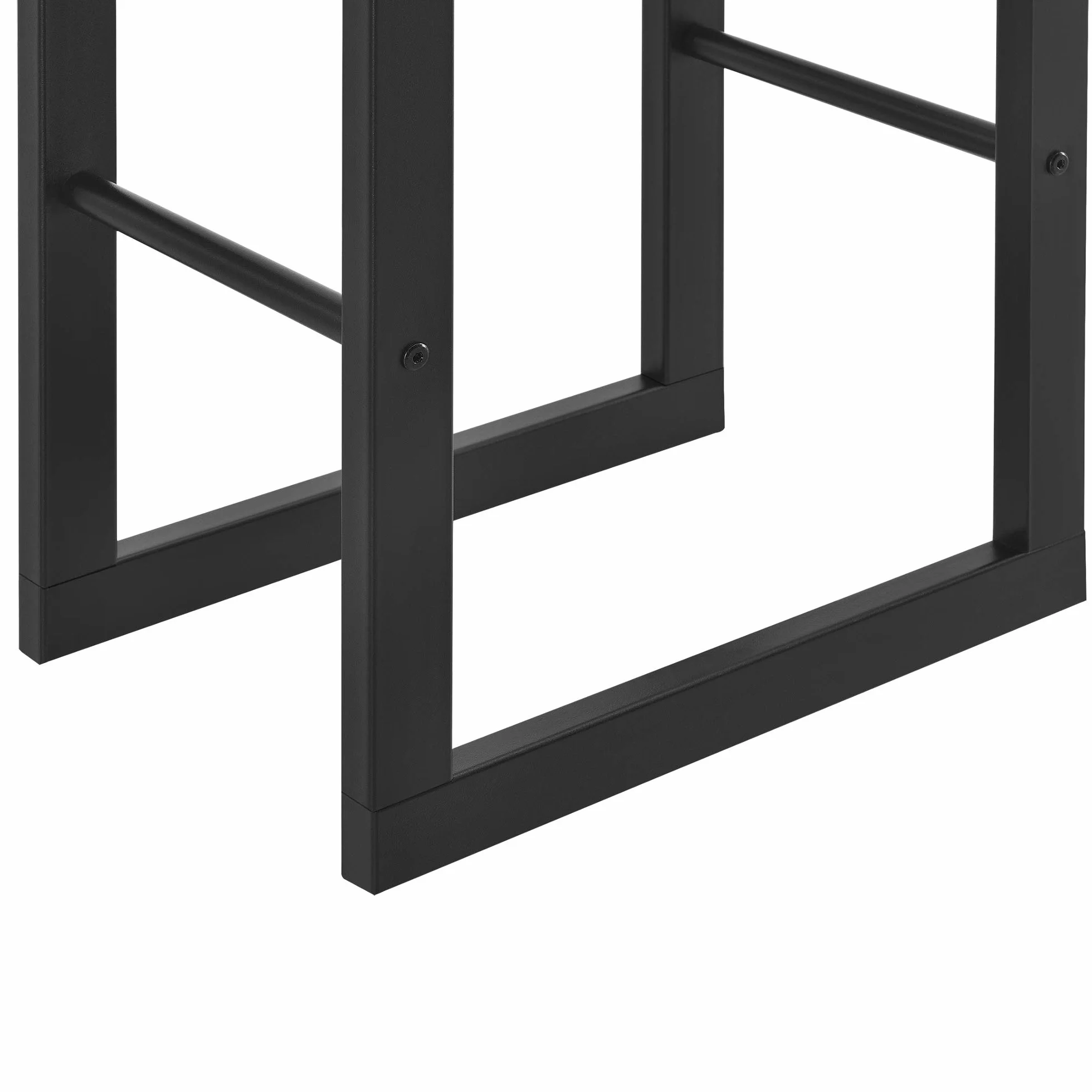 [en.casa] Legnaia 80 x 150 x 25 cm Portalegna, Telaio per accatastare Legna Acciaio Nero