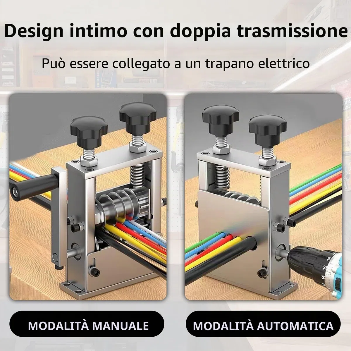 Spellacavi, Spelafili A 6 Fori 1-17 Mm Strumento Spelacavi Automatico Manuale Elettrico 2 Modalità Macchina Spelafili Macchina Spelafili 5 Fili Spelafili Contemporaneamente Con 5 Lame