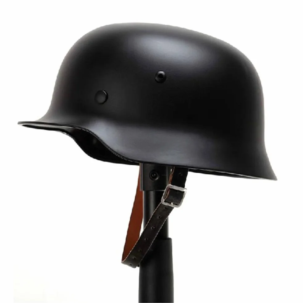 WW2 Casco tedesco M35 in acciaio WWII Casco protettivo in acciaio ad alta resistenza Guerra Mondiale 2 caschi con fodera in pelle