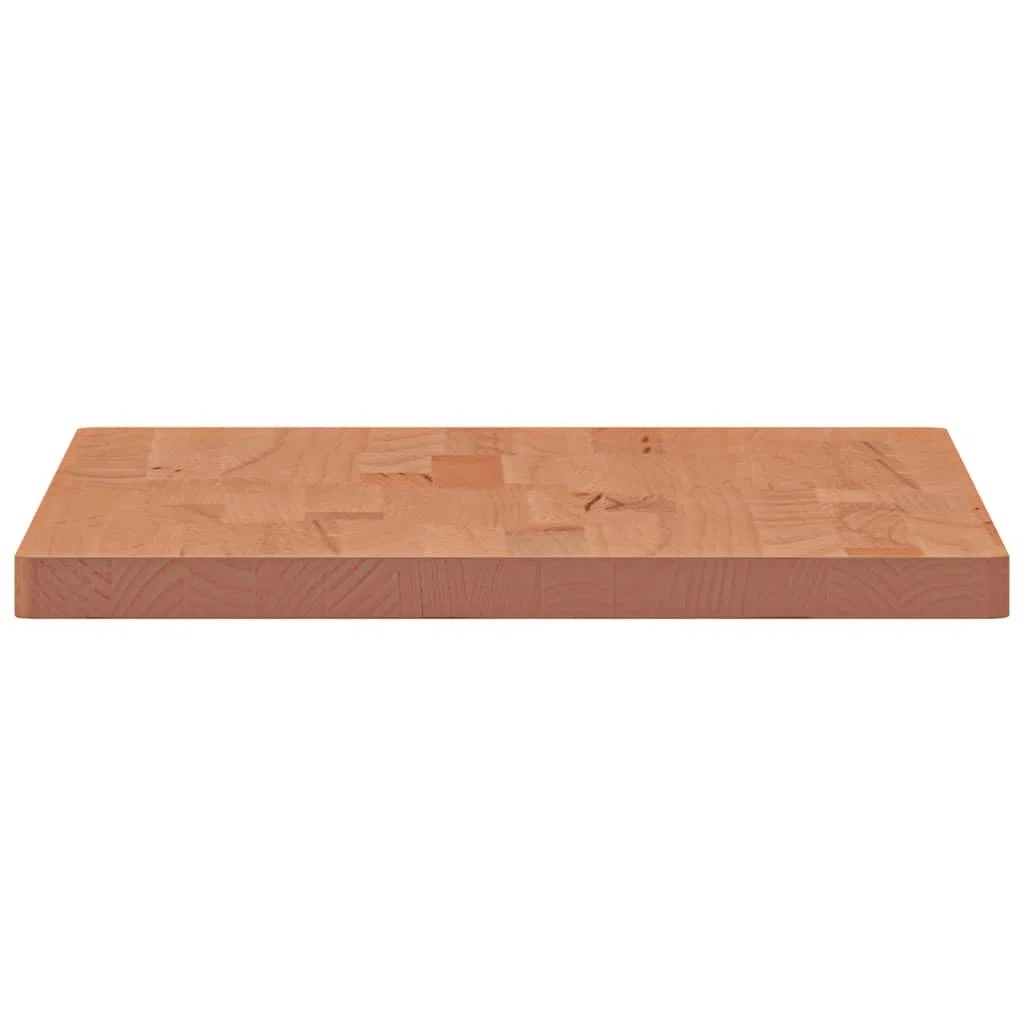 Piano 60x40x2,5 cm Legno Massello di Faggio, Top Bagno Piano per Lavabo da Appoggio