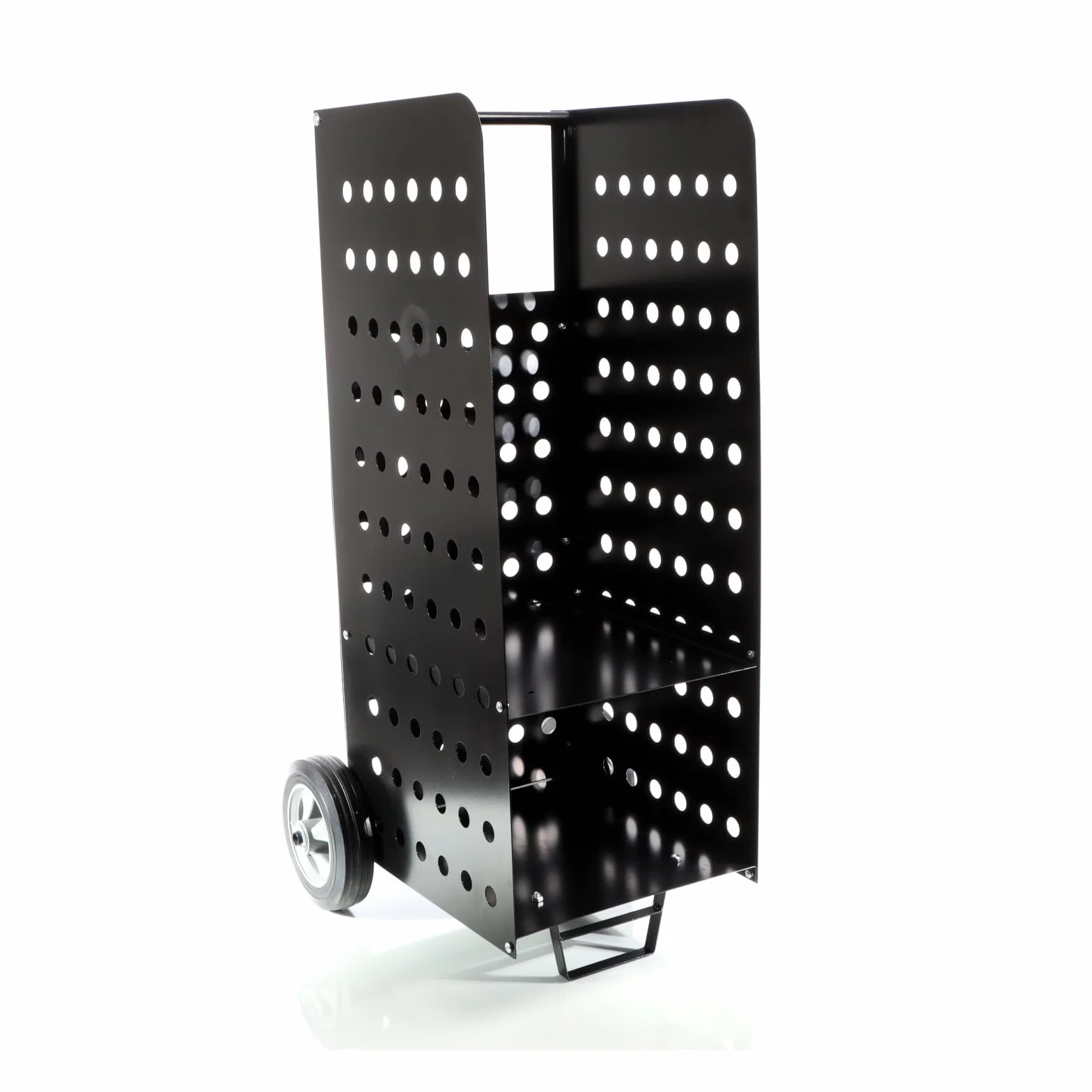 Wiltec Carrello portalegna da camino XL 53x36x106 cm, con ruote in gomma piena, per trasporto legna da ardere
