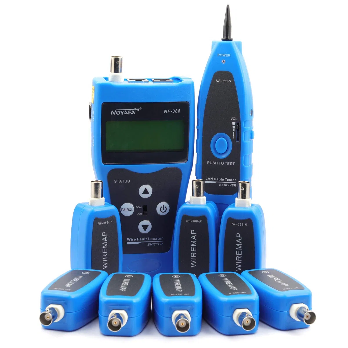 NF-388 Tester per cavi audio coassiali di rete portatile multiuso Traccia Cat6 6E Cat5E Tracker cavo coassiale USB BNC RJ45 RJ11 Tester per cavi di rete Tester per cavi Ethernet Tester per cavi