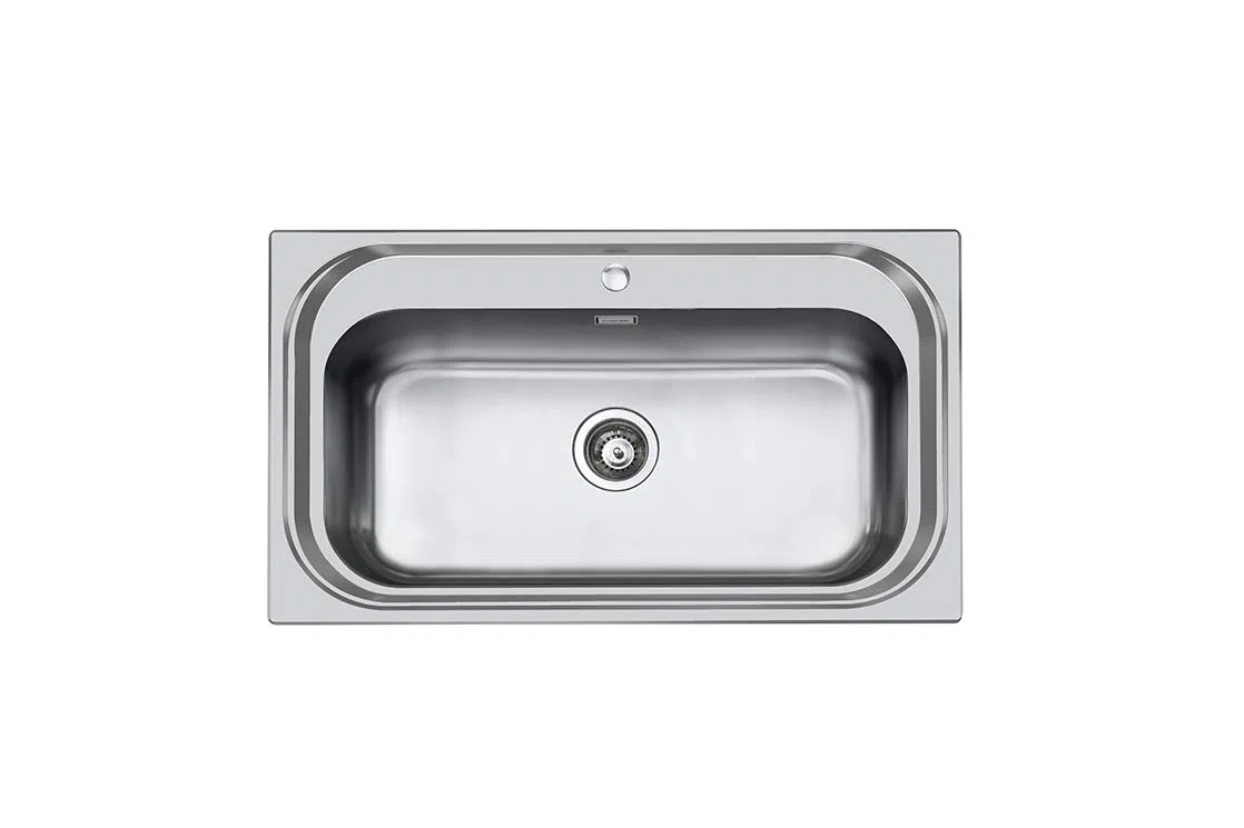 Foster Serie S1000 - Lavello da cucina 1 vasca, da 86 cm, Acciaio Inox e finitura Spazzolato