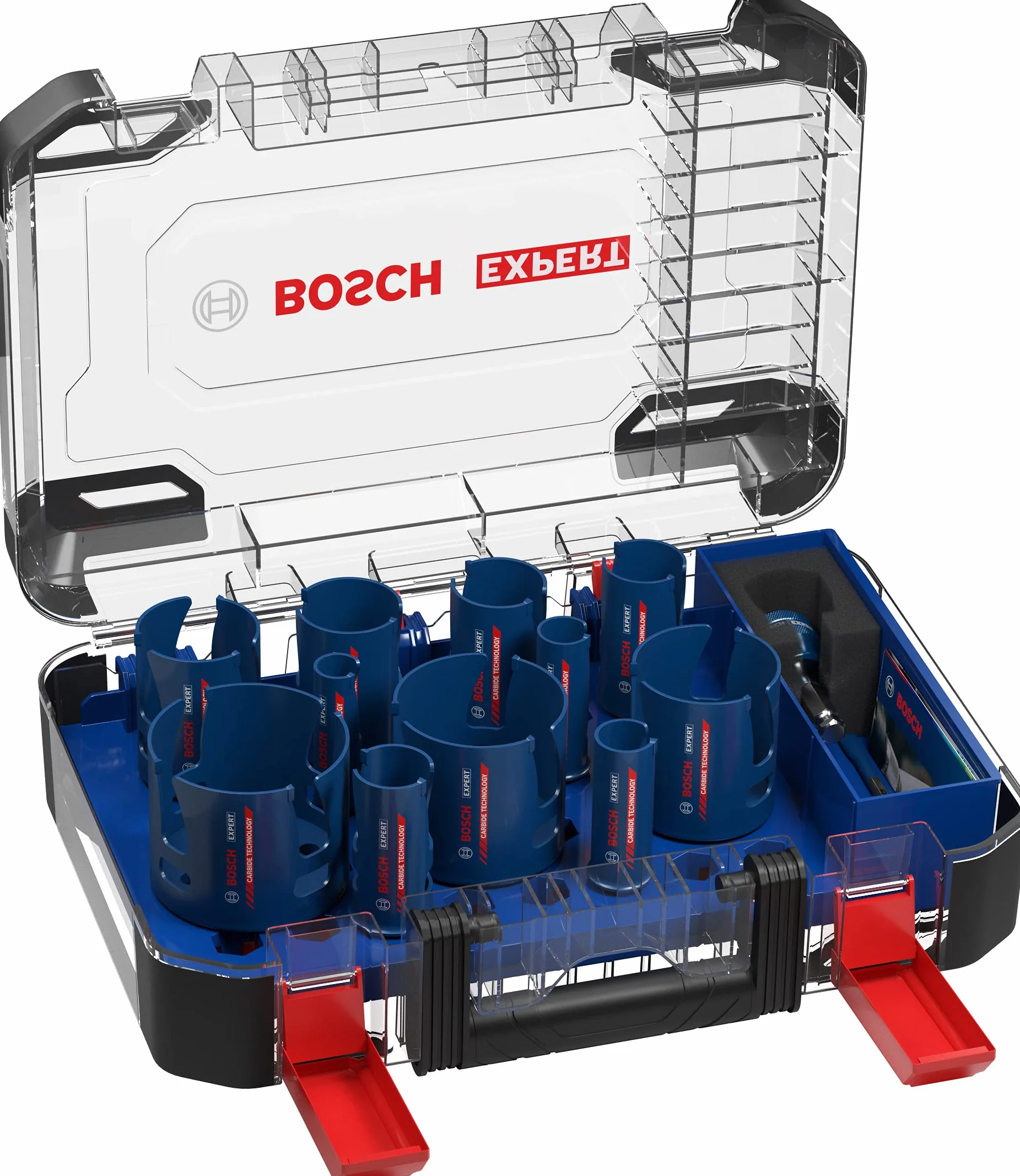 Bosch Professional 15 pz. Set di Seghe a Tazza Expert Construction Material, per Legno Tenero, Ø 20-76 mm, Accessorio Foratrice