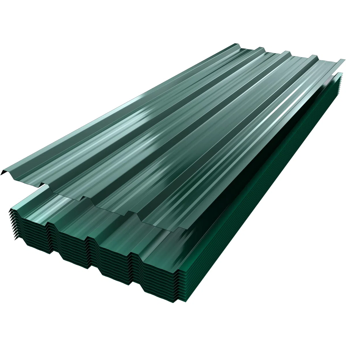NAIZY Lamiera trapezoidale zincata, 129,5 x 45 cm, lamiera per tetto, 12 pezzi, con guanti e viti con dischi di tenuta, lamiera di metallo, lamiera per parete, montaggio facile e durevole, Verde